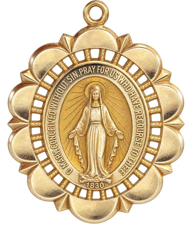 14k Miraculous Medal Pendant