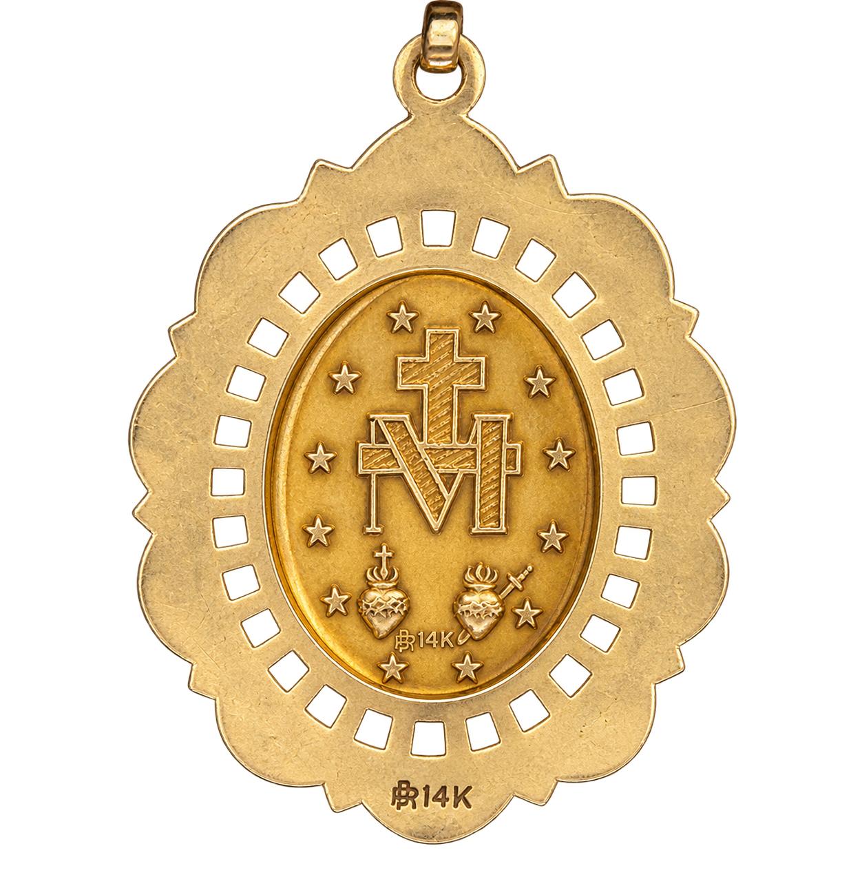 14k Miraculous Medal Pendant
