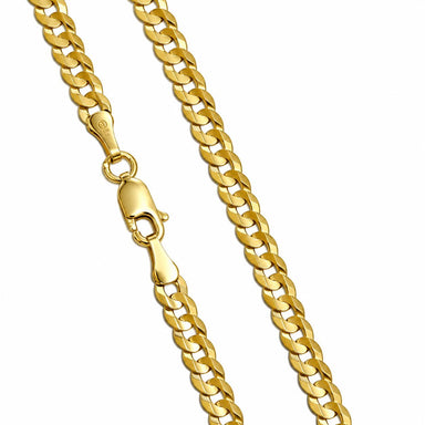 14k Yellow Gold Curb Link 22" Chain