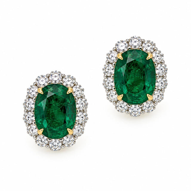 18k Emerald Earrings