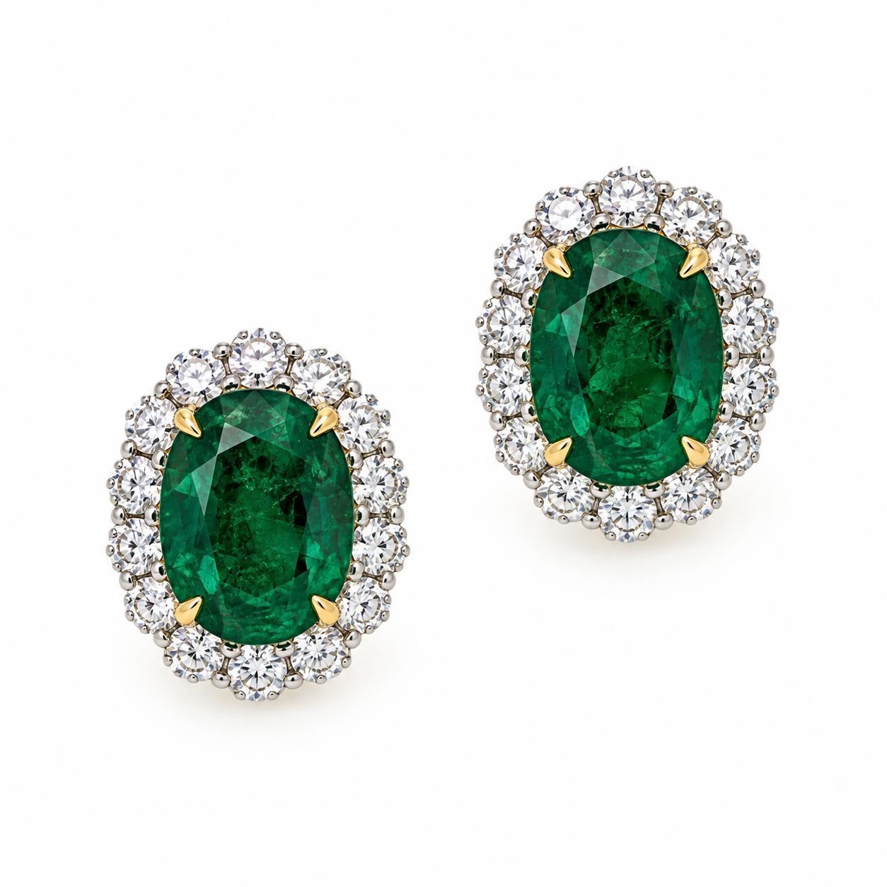 18k Emerald Earrings