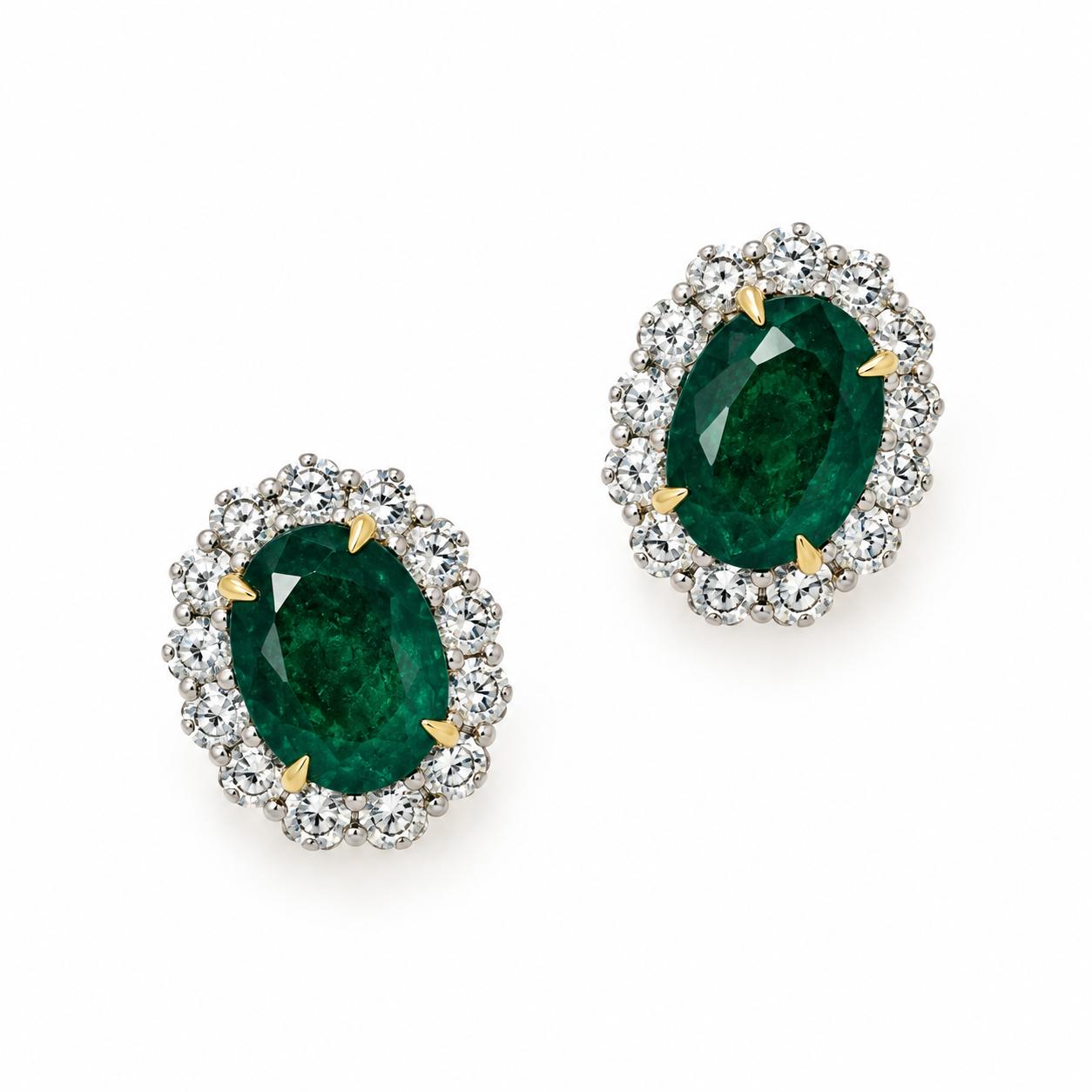 18k Emerald Earrings