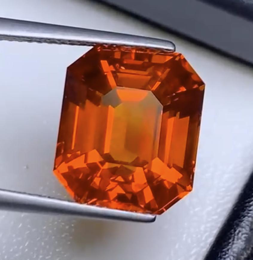 Spectacular 16.02 Carat Orange Sapphire