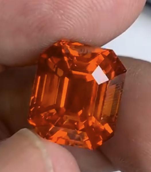 Spectacular 16.02 Carat Orange Sapphire
