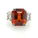 Magnificent 16.02 Carat Orange Sapphire Ring