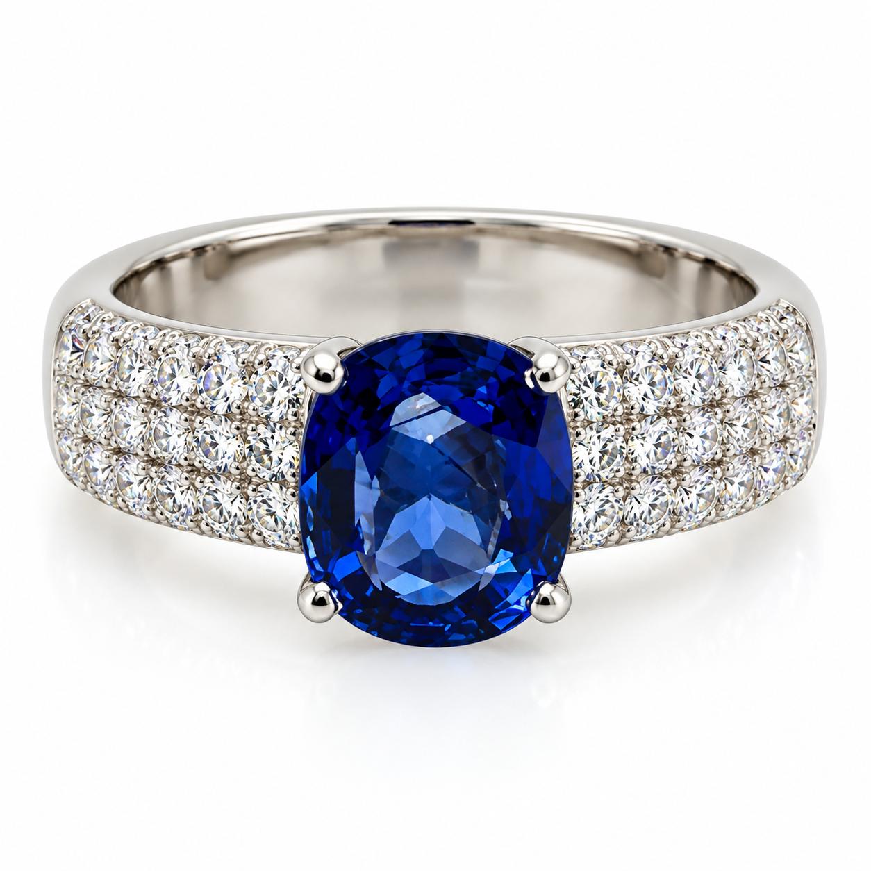 18k Oliva Sapphire Ring