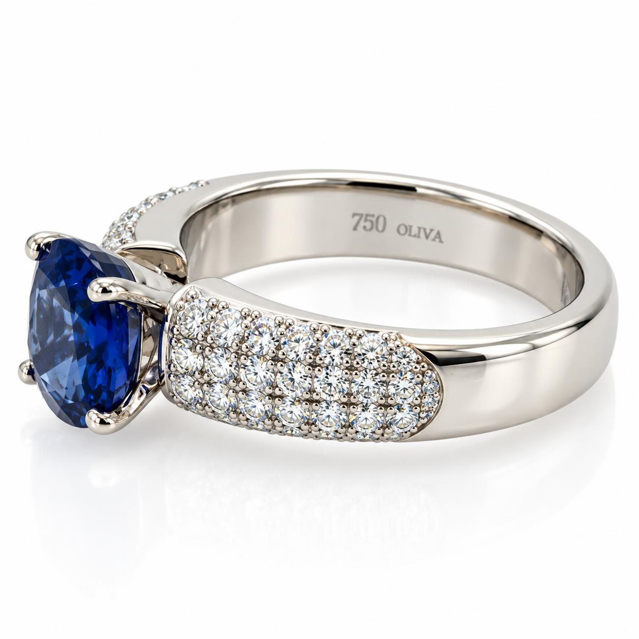 18k Oliva Sapphire Ring