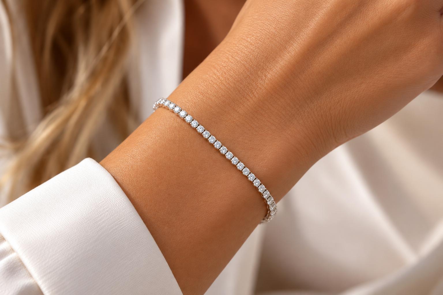 Platinum Tennis Bracelet