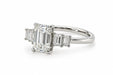 Platinum Emerald-Cut Diamond Engagement Ring