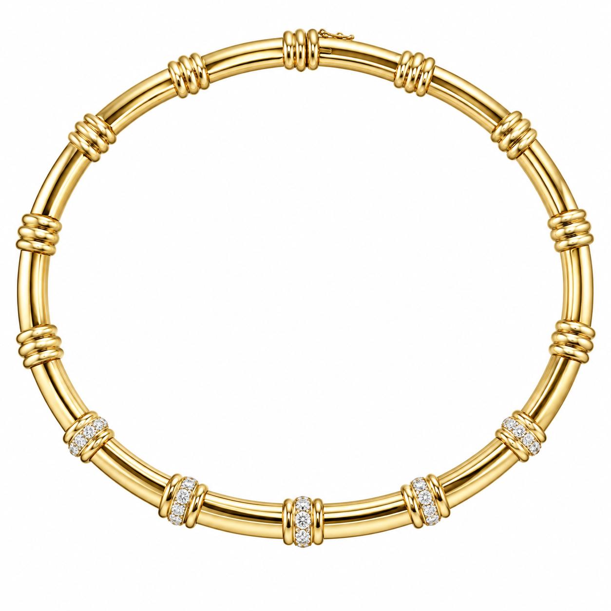 18k & Platinum Tiffany & Co " Atlas" Collection Necklace