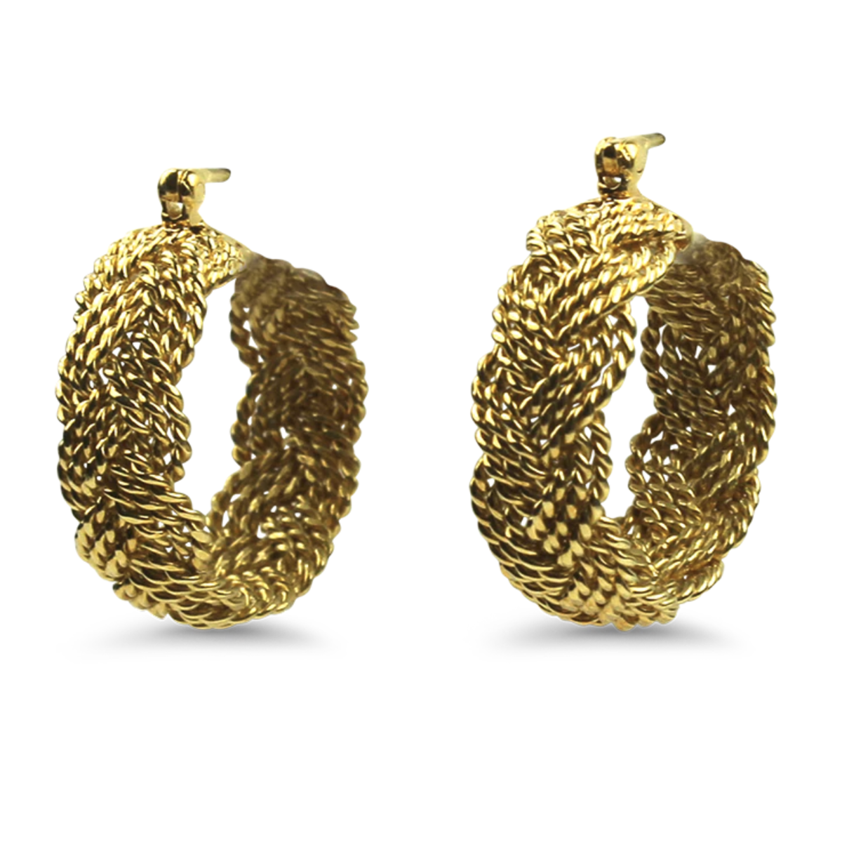 A.G.A. Correa "Turk's Head" Hoop Earrings