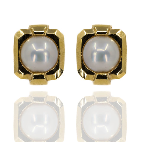 14k Mabe Pearl Earrings