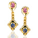 18K Earrings with Sapphires and Diamonds