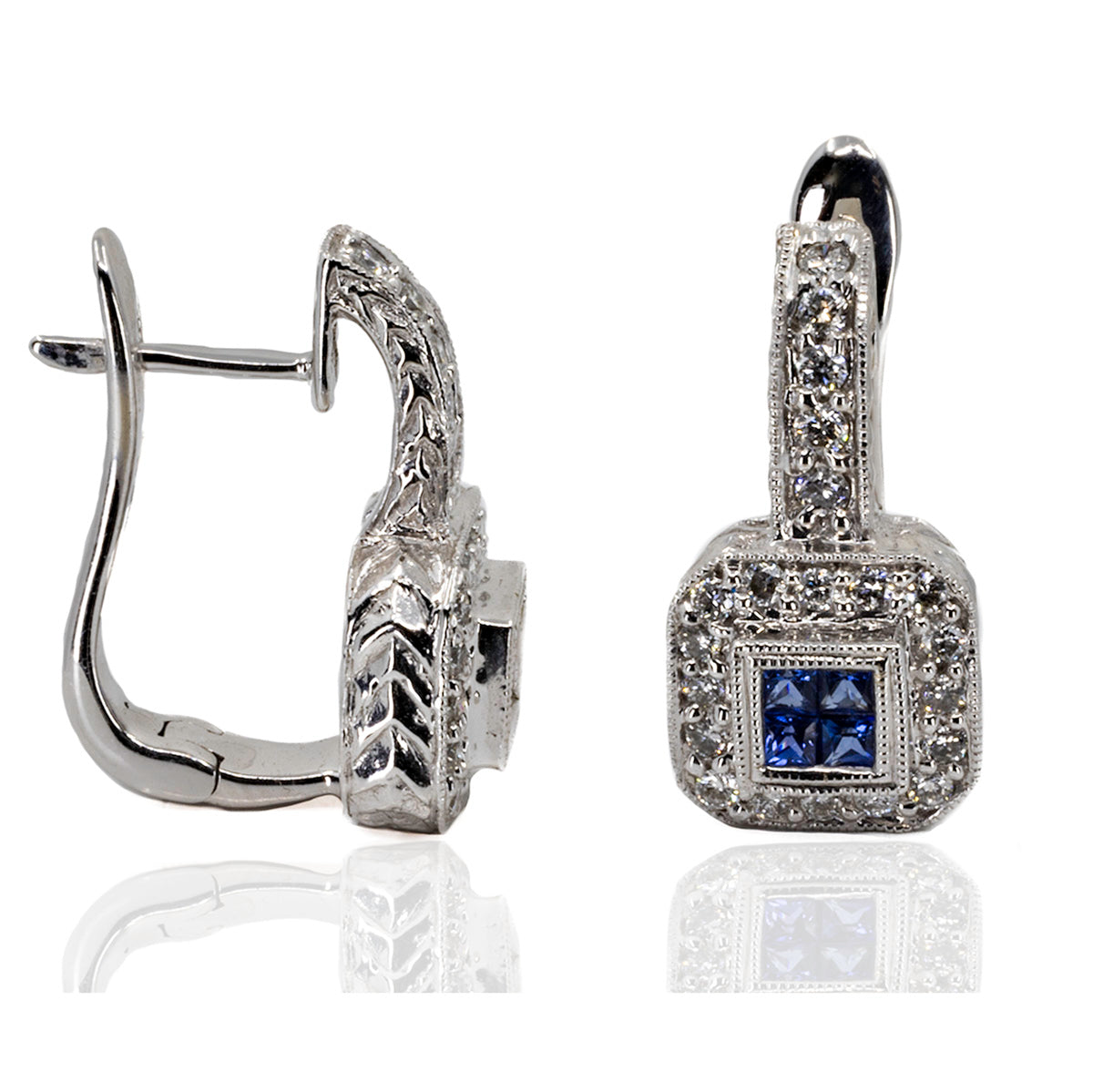 Sapphire & Diamond Earrings