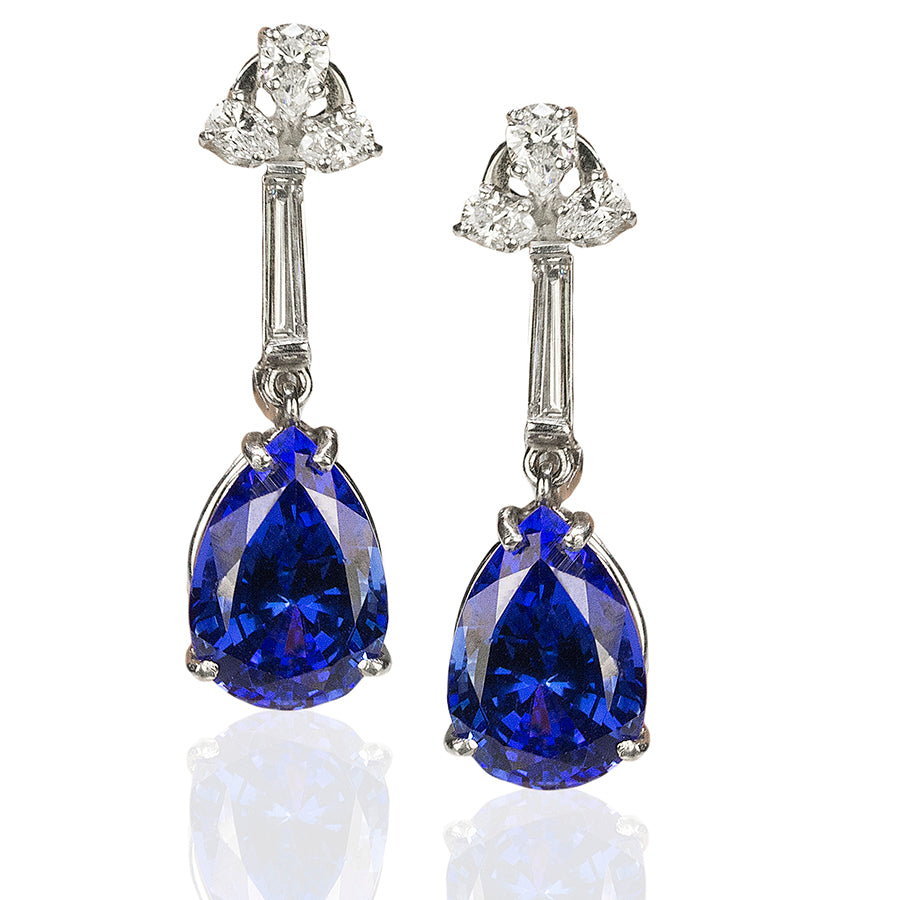 Platinum Tanzanite Earrings