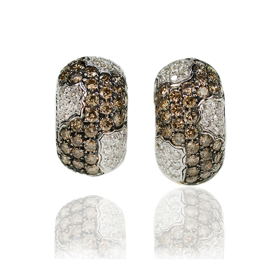 18k Chocolate Diamond Earrings