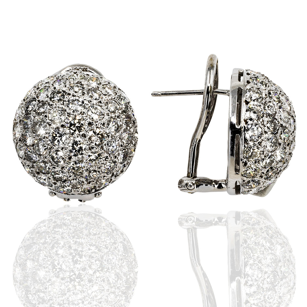 Pave Diamond Dome Earrings