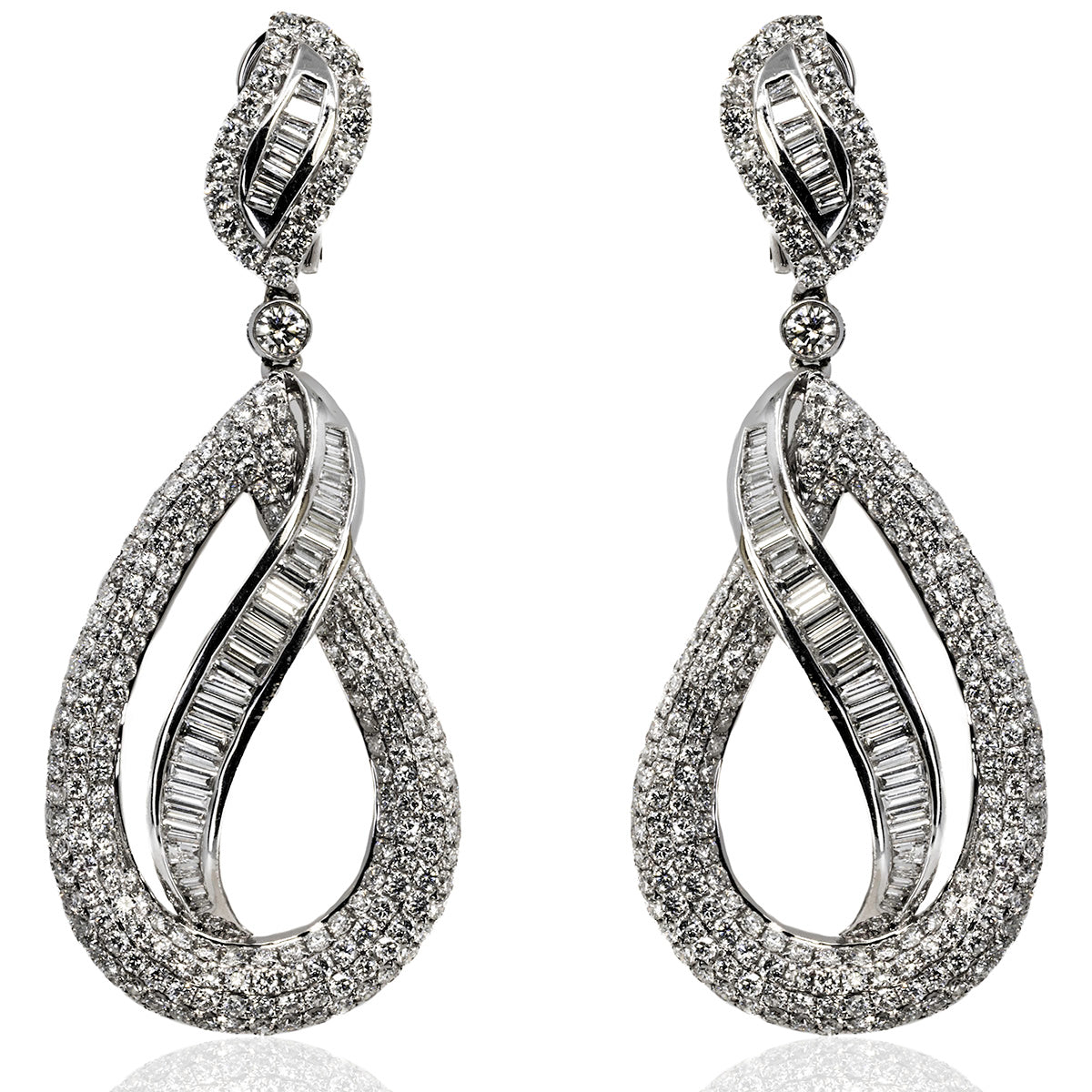 Opulent 18k Diamond Chandelier Earrings