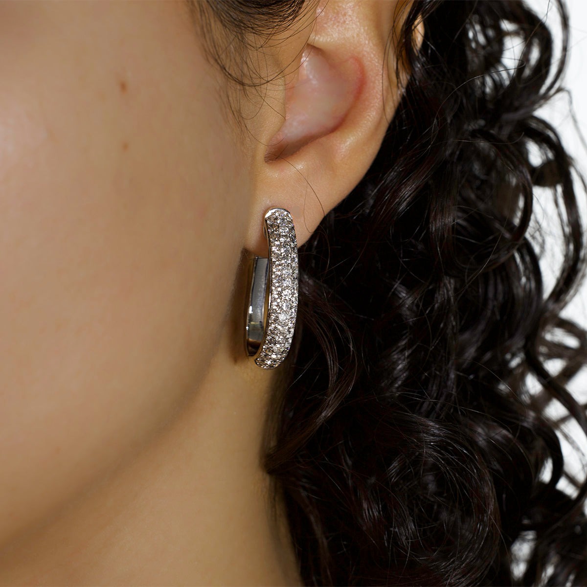 Pave Diamond Earrings