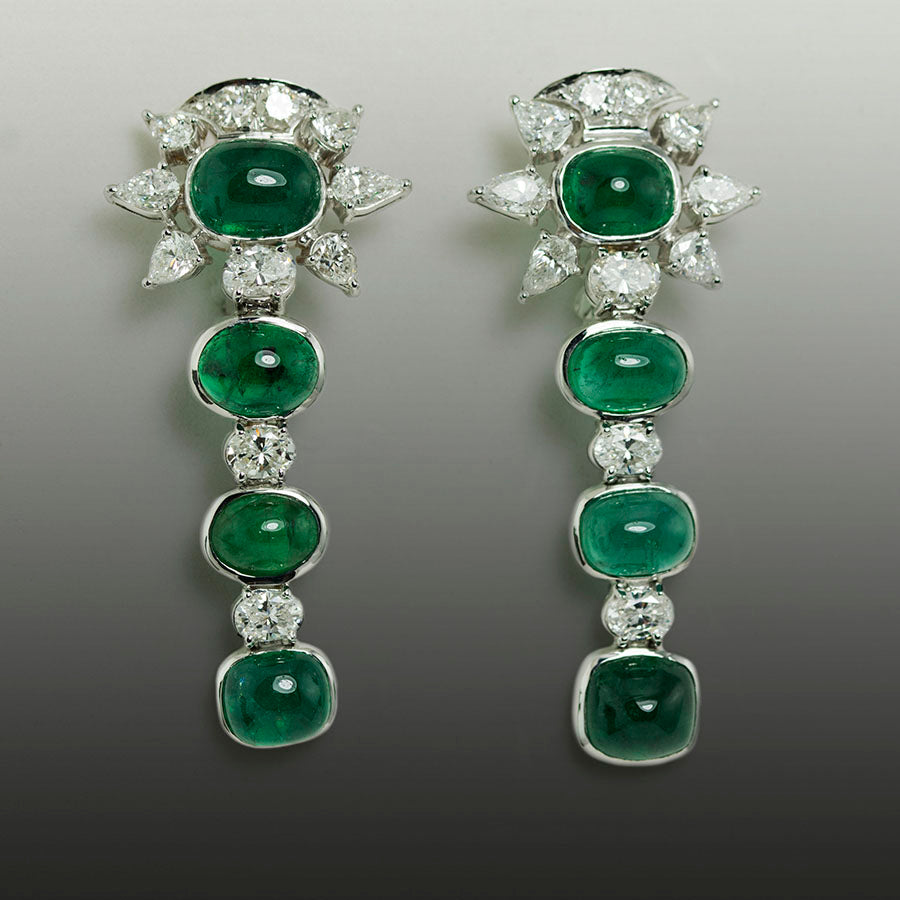 18k Emerald Earrings