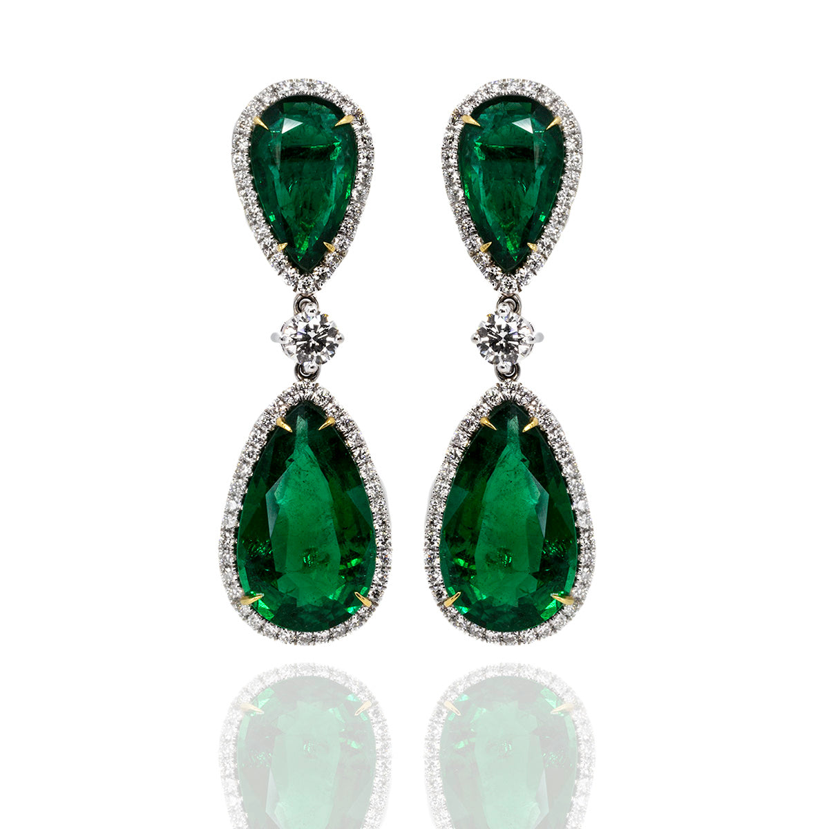 18k Emerald Earrings