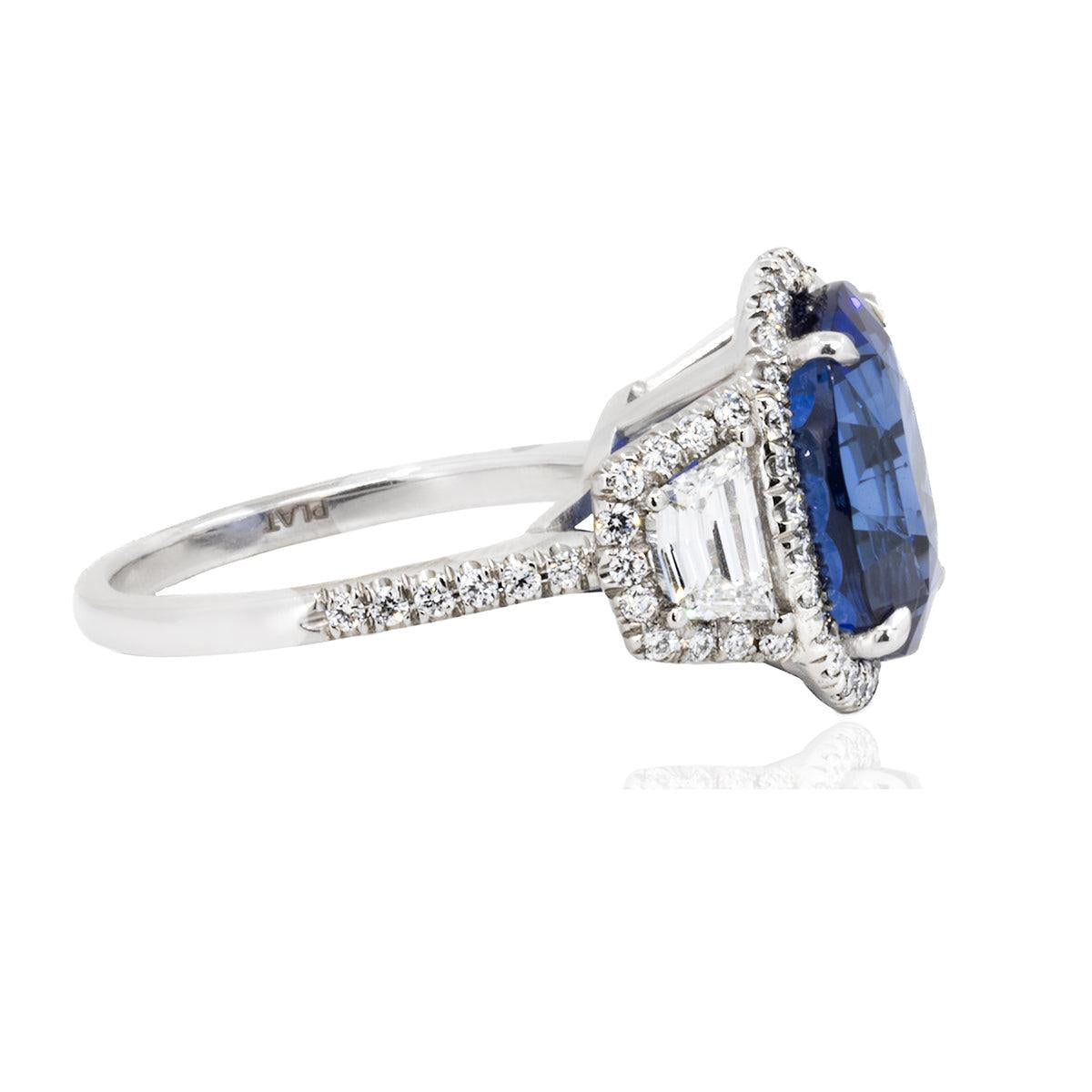 9.56 Carat Royal Blue Sapphire Ring