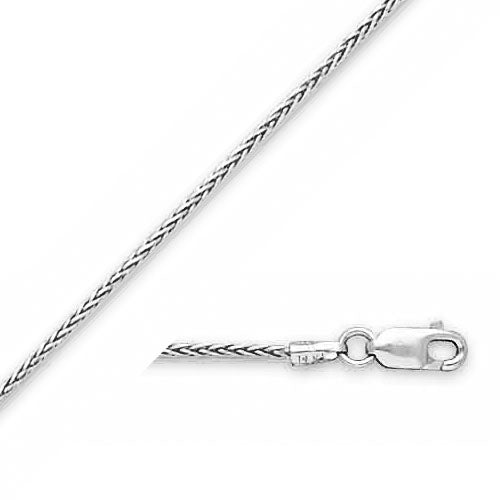 14k White Gold Wheat Chain