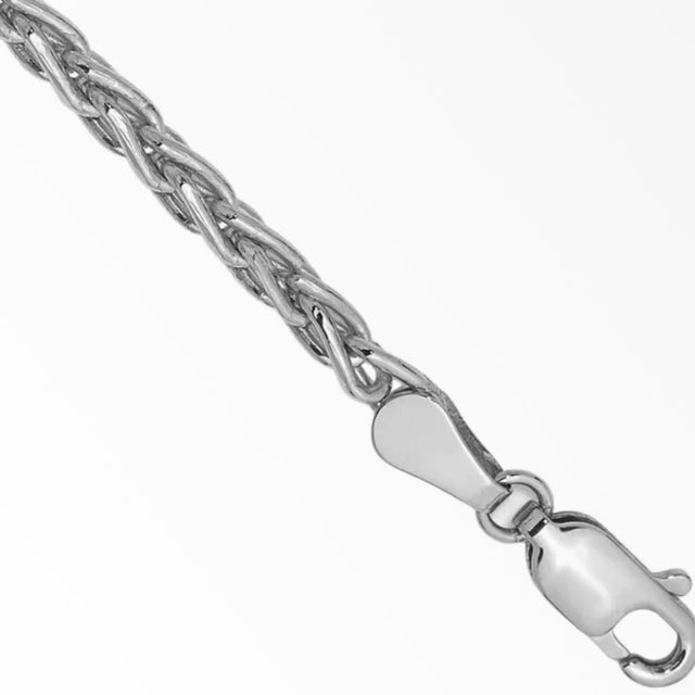 White Gold Wheat Chain