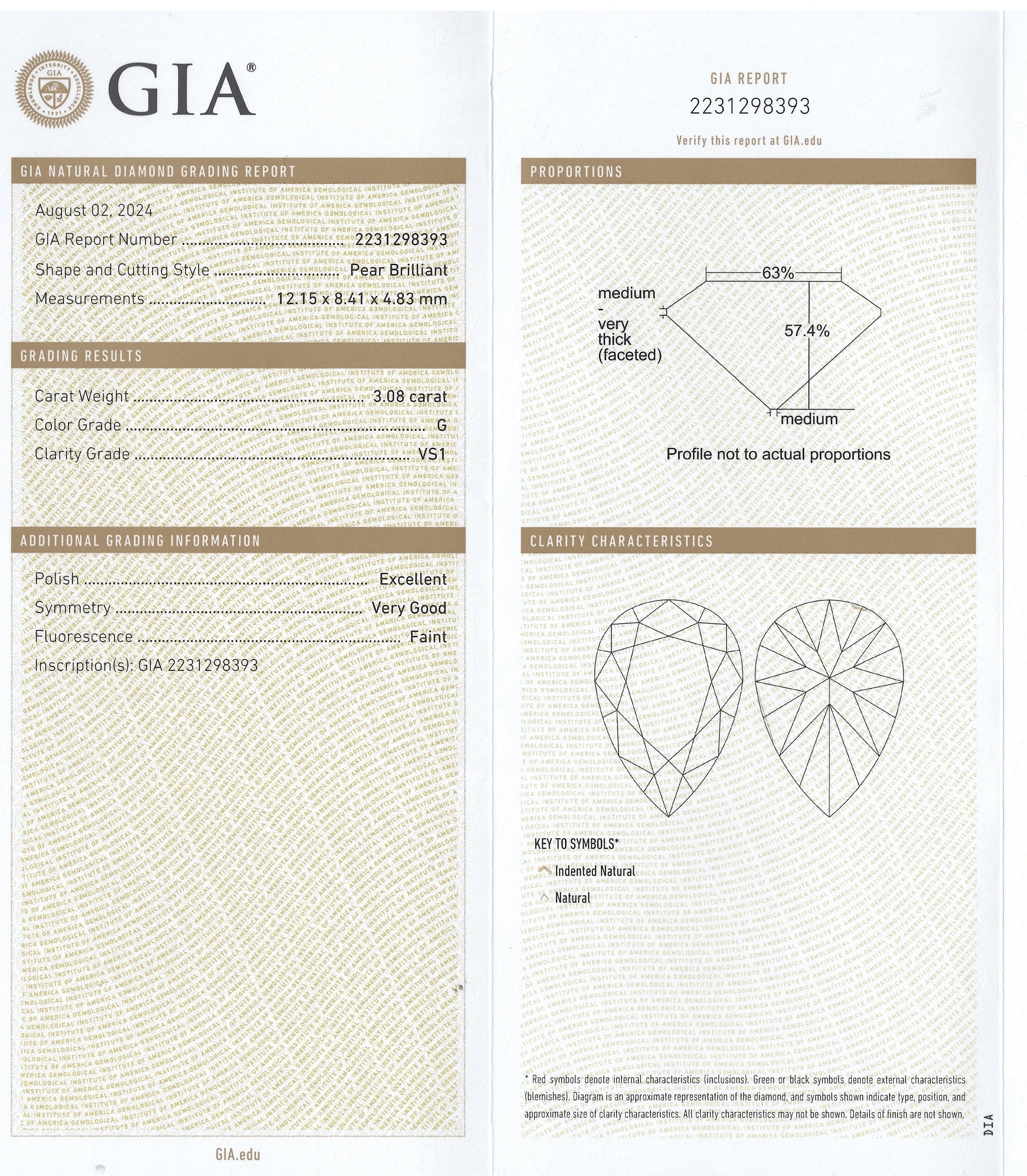 3.08 G VS1 PS GIA Ring