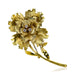 Gold Floral Diamond Brooch
