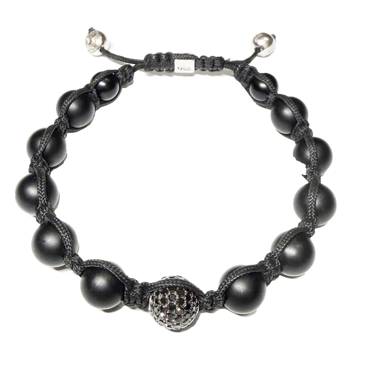 Shamballa Jewels Onyx & Black Diamond Bracelet