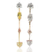 Natural Pink, Yellow & White Diamond Earrings