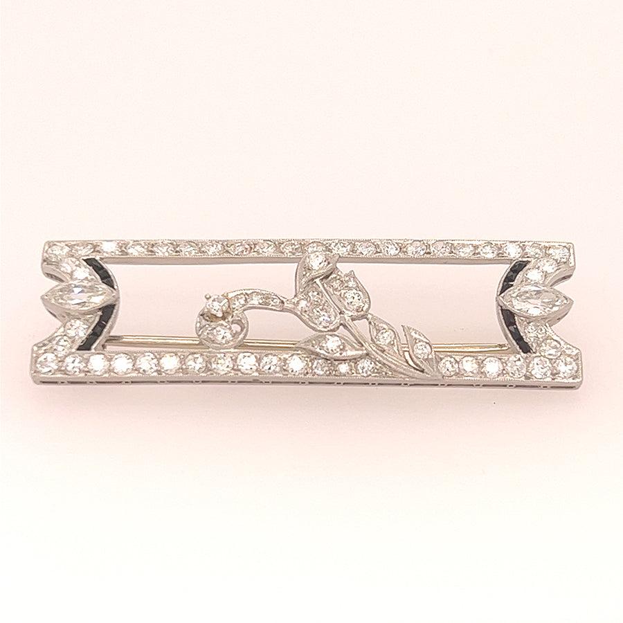 Platinum Art Deco Brooch