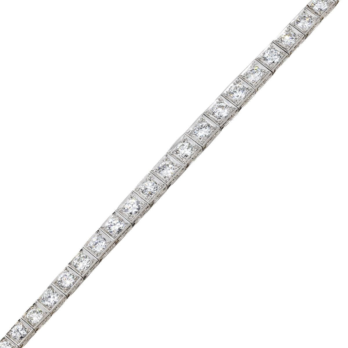 Platinum Art Deco Diamond Bracelet
