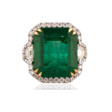 16 Carat Platinum Emerald Ring