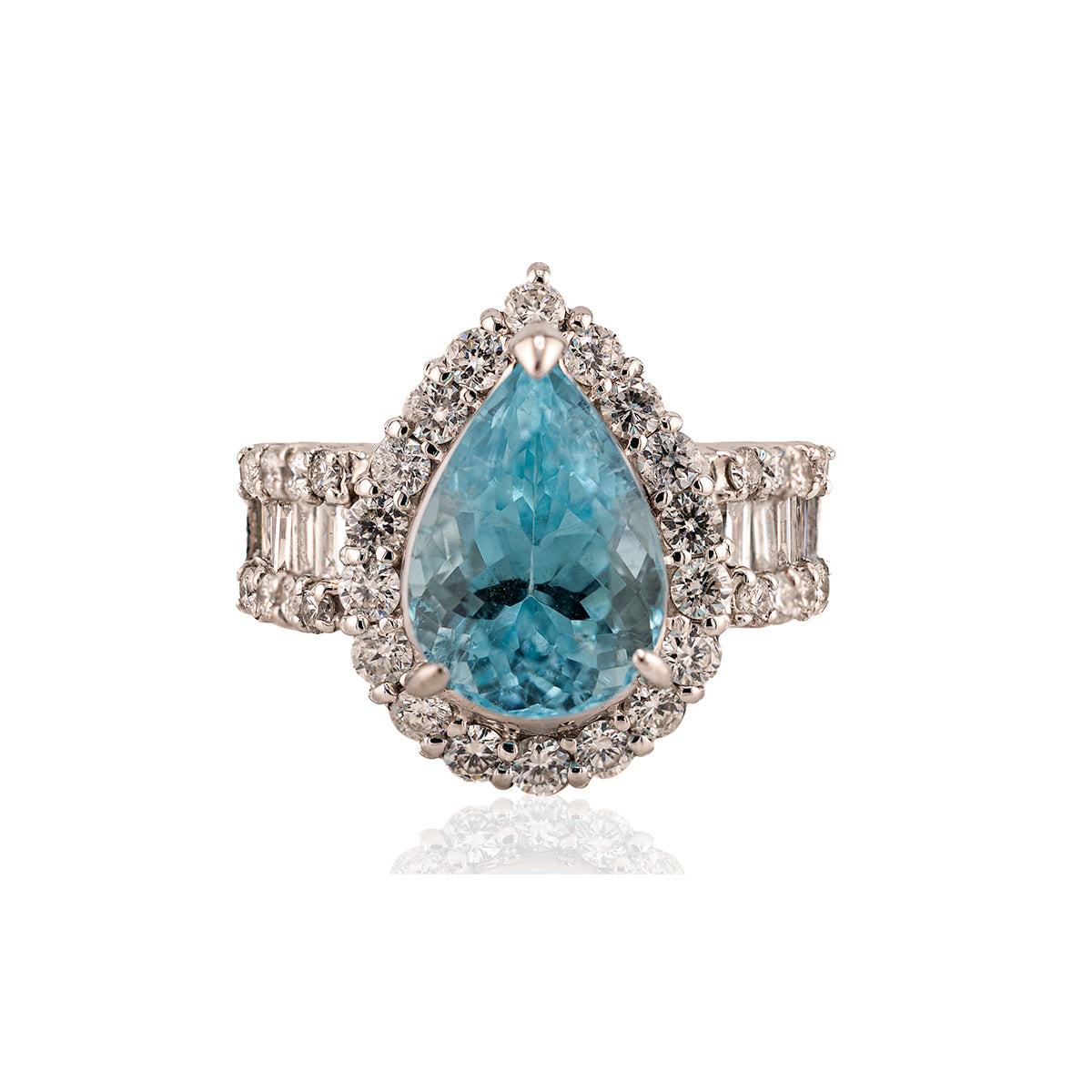 Platinum Paraiba Tourmaline Ring