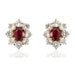Platinuum & 18k Ruby Earrings