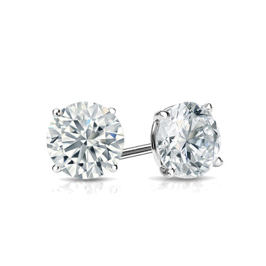 18k White Gold 2.04 Carat Stud Earrings