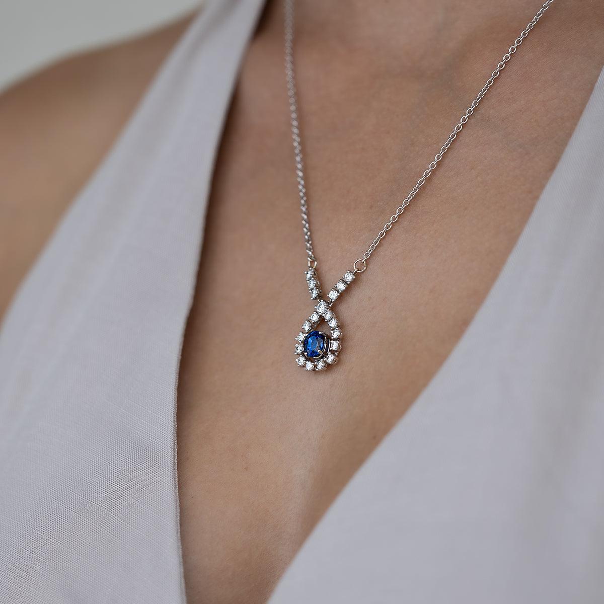 Royal Blue Sapphire Necklace