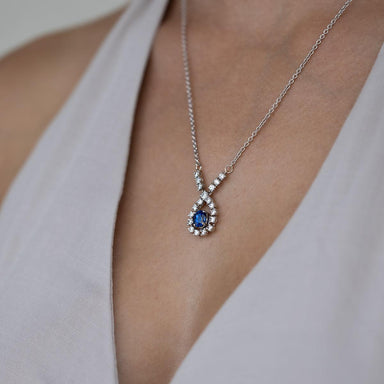 Royal Blue Sapphire Necklace