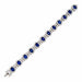 18k White Gold Bracelet with Blue Sapphires and Diamonds