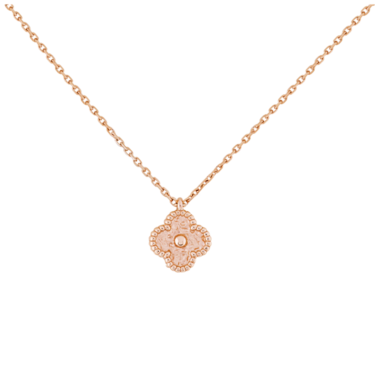 VCA 18k Rose Gold Sweet Alhambra Necklace