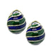 Blue & Green Enamel Earrings