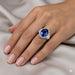 9.56 Carat Royal Blue Sapphire Ring