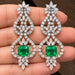 18k Emerald Chandelier Earrings