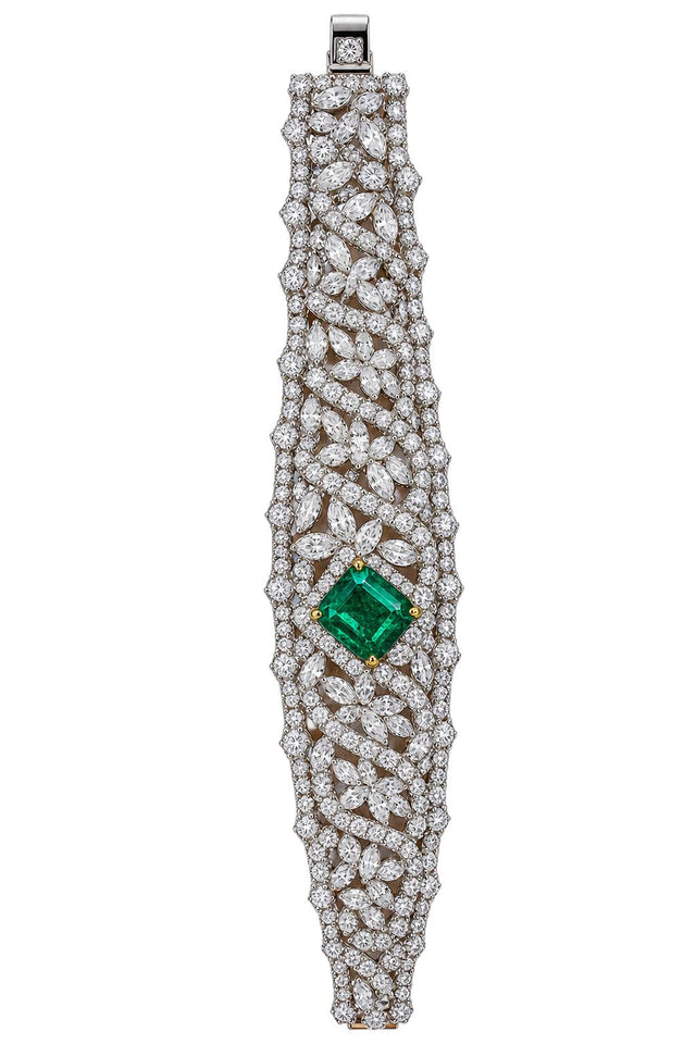 18k Emerald & Diamond Bracelet