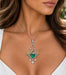 Platinum Emerald & Diamond Necklace
