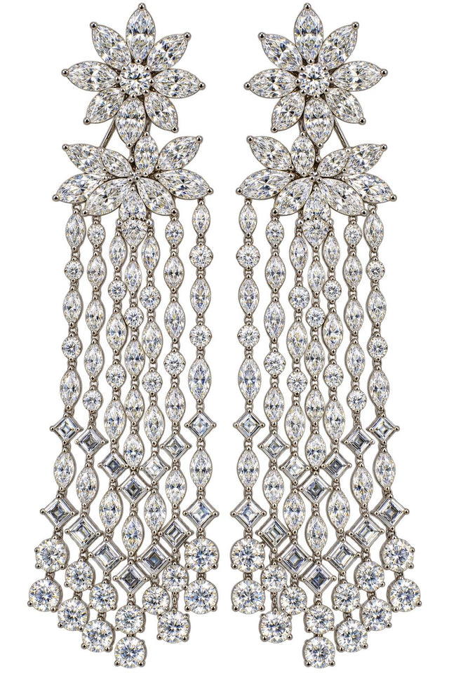 Platinum Chandelier Earrings