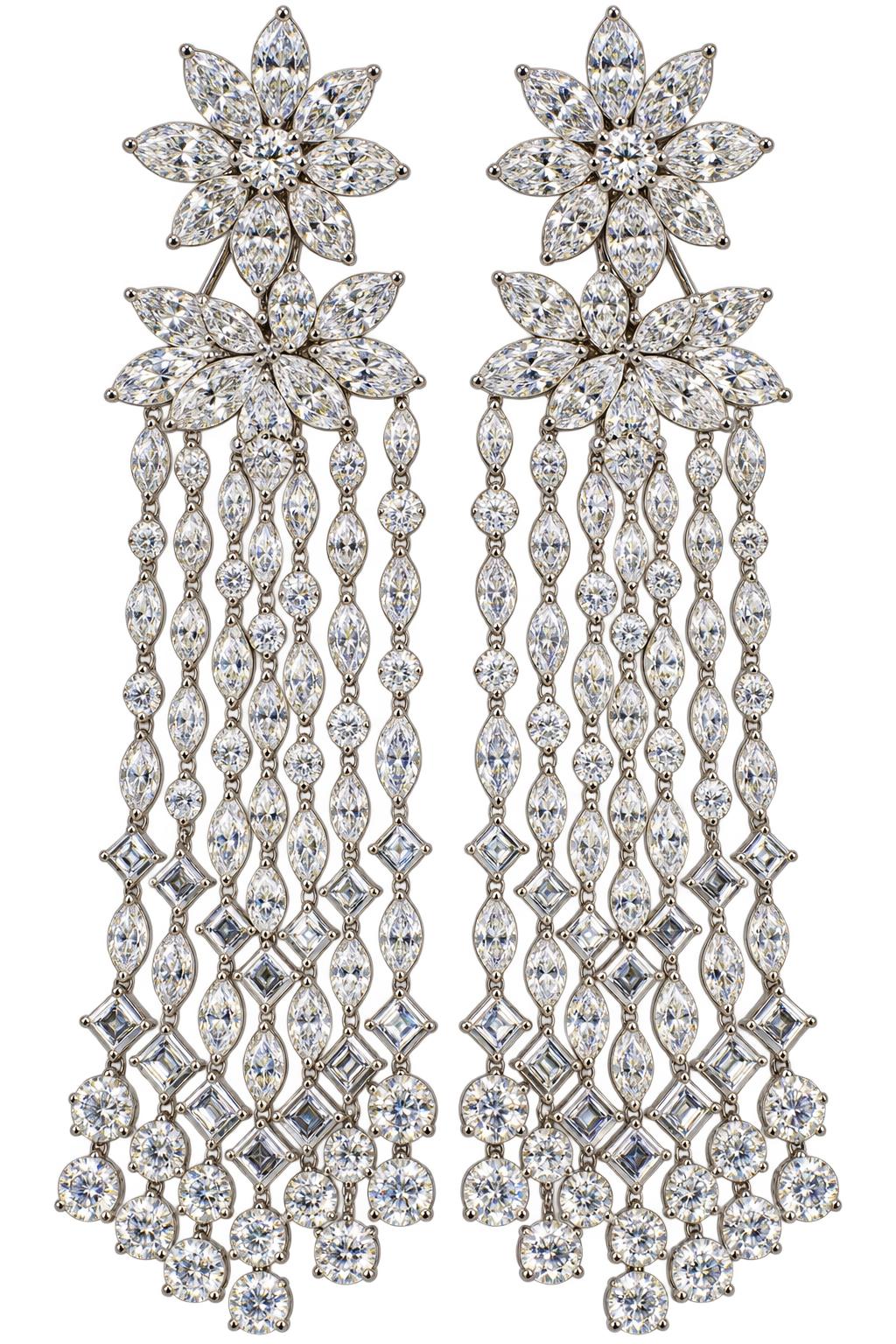 Platinum Chandelier Earrings
