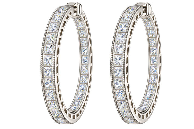 18k 12,76 Carat Hoops